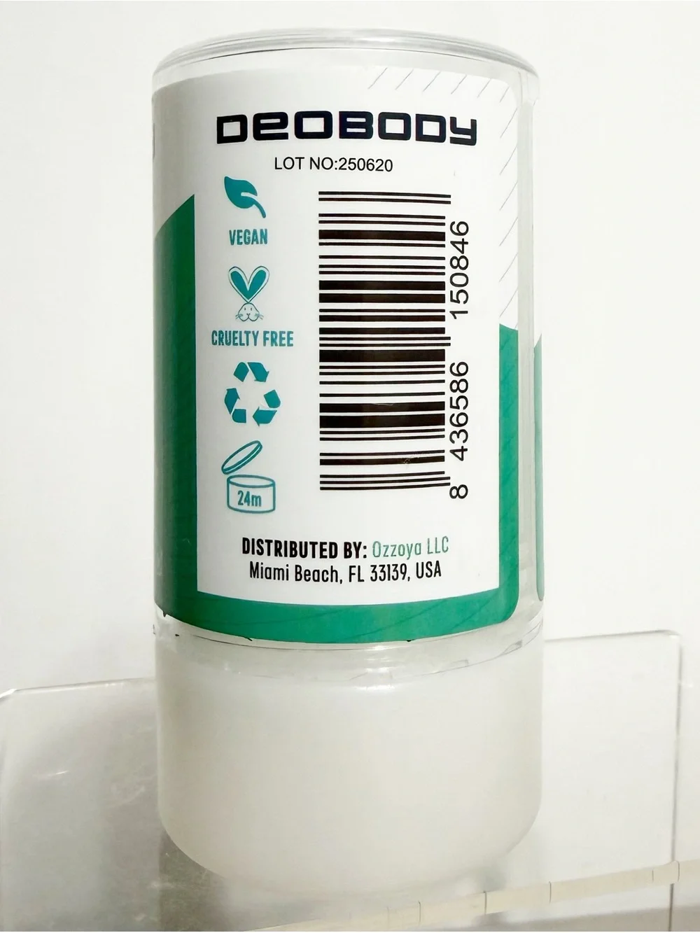 DEOBODY Mineral Deodorant Stick Unscented Aluminum-Free ~ New